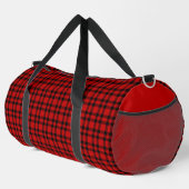 Rotes schwarzes Karomuster groß Duffle Bag (Rechte Ecke)