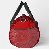 Rotes schwarzes Karomuster groß Duffle Bag (Rechts)