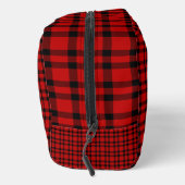 Rotes schwarzes Karomuster-Kulturtasche Waschbeutel (Rechts)
