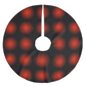 Rotes schwarzes Leuchtmuster Polyester Weihnachtsbaumdecke (Vorderseite)