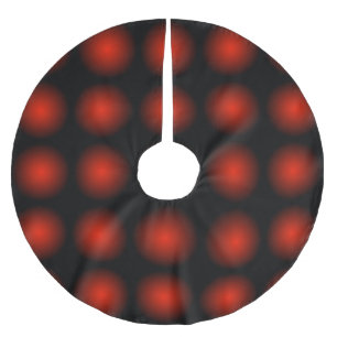 Rotes schwarzes Leuchtmuster Polyester Weihnachtsbaumdecke