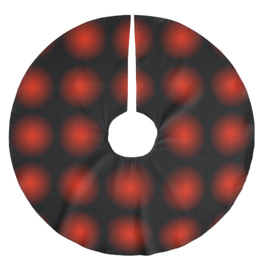 Rotes schwarzes Leuchtmuster Polyester Weihnachtsbaumdecke (Vorderseite)