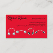 Rotes Schwarzes Lips Piercing-Foto Visitenkarte (Rückseite)