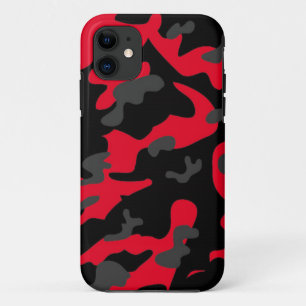 Rotes schwarzes Militär tarnt Beschaffenheiten Case-Mate iPhone Hülle