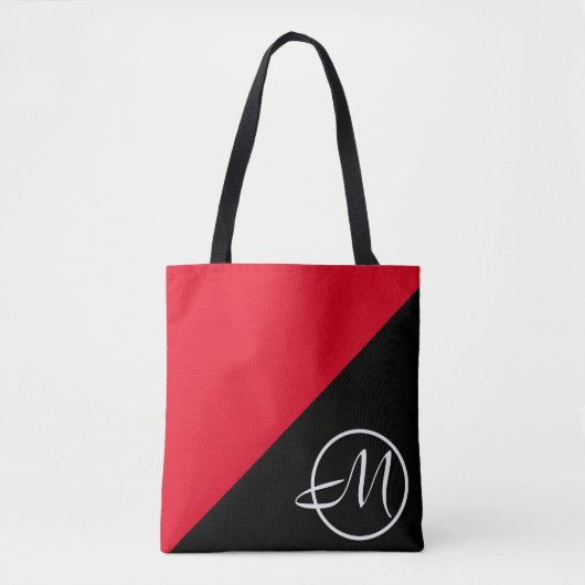Rotes Schwarzes Monogramm Tasche (Vorderseite)