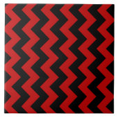 Rotes Schwarzes Muster XIII Keramik Tile Fliese (Vorderseite)