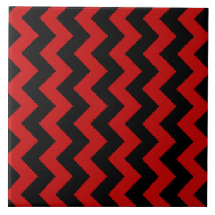 Rotes Schwarzes Muster XIII Keramik Tile Fliese