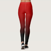 Rotes schwarzes Ombre Leggings (Rückseite)