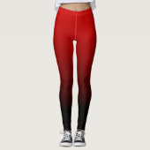 Rotes schwarzes Ombre Leggings (Vorderseite)
