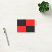 Rotes schwarzes Schachbrett Quadrat Post-it Klebezettel (Büro)