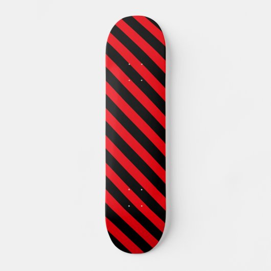 Rotes Schwarzes Strip Skateboard (Vorderseite)