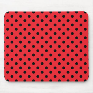 Rotes schwarzes Tupfen-Stellen-Muster Mousepad