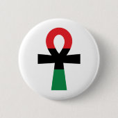 Rotes, schwarzes u. grünes Ankh Button (Vorderseite)