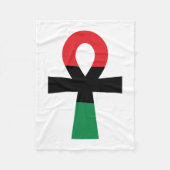 Rotes, schwarzes u. grünes Ankh Fleecedecke (Vorderseite)