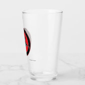 Rotes, Schwarzes und Graues Baphomet-Design Glas (Links)