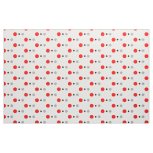 Rotes schwarzes und graues Tupfen-Gewebe Stoff