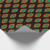 Rotes, schwarzes und grünes Ankara-Style-Wrap-Papi Geschenkpapier (Ecke)