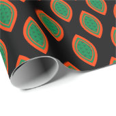 Rotes, schwarzes und grünes Ankara-Style-Wrap-Papi Geschenkpapier (Rolleneckpunkt)