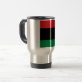 Rotes Schwarzes und grünes Panafrikanisches UNIA-F Reisebecher (Vorderseite Links)