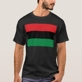 Rotes Schwarzes und Grünes Panafrikanisches UNIA-F T-Shirt