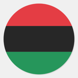 Rotes Schwarzes und grünes Panafrikanisches UNIA- Runder Aufkleber