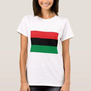 Rotes Schwarzes und Grünes Panafrikanisches UNIA- T-Shirt