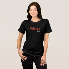 Rotes, schwarzes und weißes geometrisches Pixelmus Tri-Blend Shirt