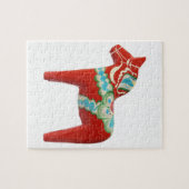 Rotes Schwede Dala Pferd Puzzle (Horizontal)