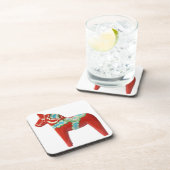 Rotes Schwede Dala Pferd Untersetzer (Rechte Seite)