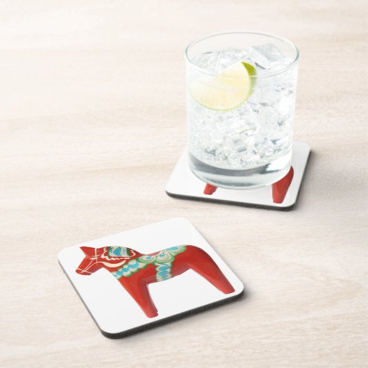 Rotes Schwede Dala Pferd Untersetzer (Rechte Seite)