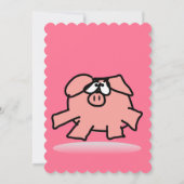 Rotes Schweinefleisch und Ingwer Party Einladung (Rückseite)