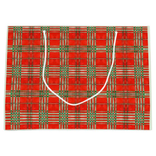 Rotes Scott-Tartan große Geschenktüte (Vorderseite)