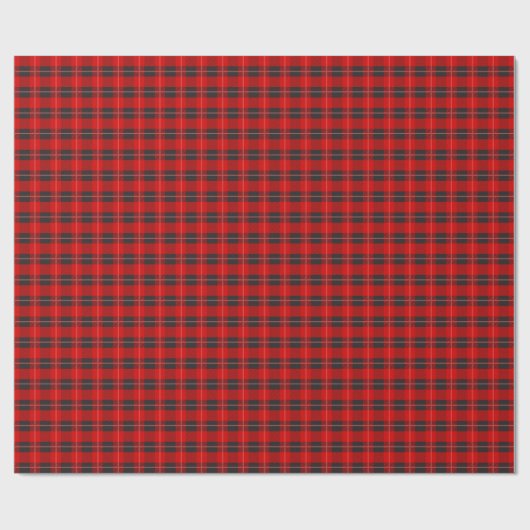 ROTES SCOTTISH KARIERT MATTE WRAPPPAPIER GESCHENKPAPIER (Flach)