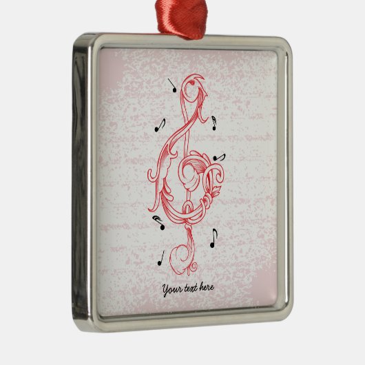 Rotes Scrollwork-Sol-Tastenkombination für den Kle Silbernes Ornament (Rechts)