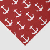 Rotes Seeanker-Muster-Seidenpapier Seidenpapier (Detail)