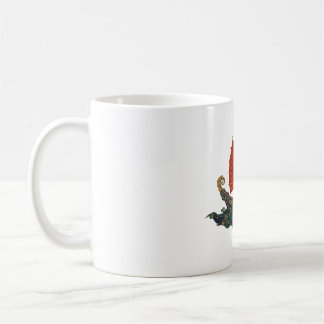 Rotes Segel Dschunke Chinesisches Handelsschiff Kaffeetasse