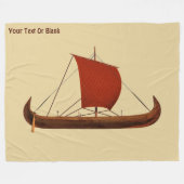 Rotes Segel - Kreuzfahrtschiff II Fleecedecke (Vorderseite (Horizontal))