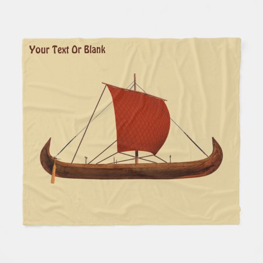 Rotes Segel - Kreuzfahrtschiff II Fleecedecke (Vorderseite (Horizontal))
