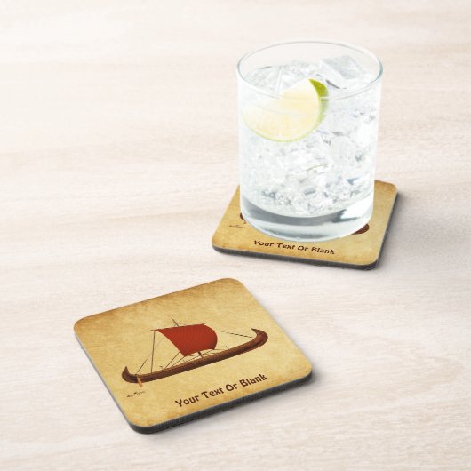 Rotes Segel - Kreuzfahrtschiff II Getränkeuntersetzer (Rechte Seite)