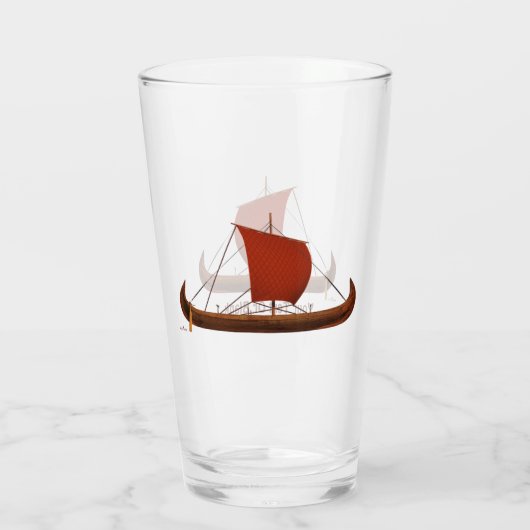 Rotes Segel - Kreuzfahrtschiff II Glas (Rückseite)