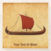 Rotes Segel - Kreuzfahrtschiff II Glasuntersetzer (Vorderseite)