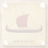 Rotes Segel - Kreuzfahrtschiff II Glasuntersetzer (Rückseite)