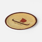 Rotes Segel - Kreuzfahrtschiff II Pappteller (Schrägansicht)