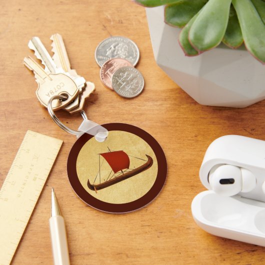 Rotes Segel - Kreuzfahrtschiff II Schlüsselanhänger (Schreibtisch)