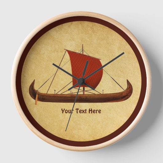 Rotes Segel - Kreuzfahrtschiff II Uhr (Vorderseite)