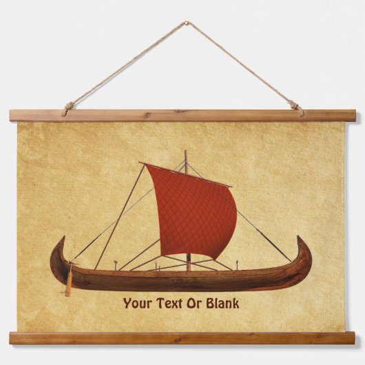 Rotes Segel - Kreuzfahrtschiff II Wandteppich Mit Holzrahmen (Vorne)