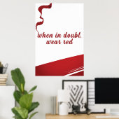 Rotes Selbstvertrauen Nagelstudio Kunst Poster (Heimbüro)
