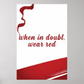 Rotes Selbstvertrauen Nagelstudio Kunst Poster (Vorne)