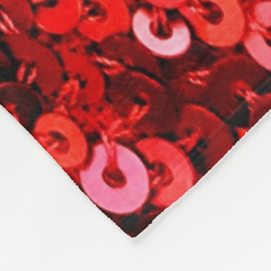 Rotes Sequenzmuster Fleecedecke (Ecke)
