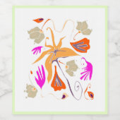 Rotes Set für das Lebensmittel- und Getränkeetiket Weinetikett (Einzelnes Label)